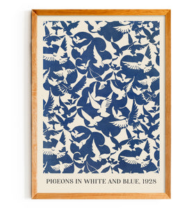 Pigeons in blue