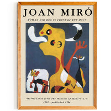 Load image into Gallery viewer, Miró - Woman and Dog in Front of the Moon
